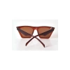 Kahverengi Şeffaf Çerçeveli Unisex Güneş Gözlüğü - Moda Gözlük