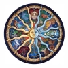 Kanvas Sayılarla Boyama Seti Kasnaklı-çerçeveli Astroloji