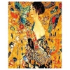 Kanvas Sayılarla Boyama Seti Kasnaklı-çerçeveli Gustav Klimt Genç Kadın