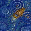 Kanvas Sayılarla Boyama Seti Kasnaklı-çerçeveli Kayıktaki Van Gogh