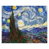 Kanvas Sayılarla Boyama Seti Kasnaklı-çerçeveli Van Gogh Yıldızlı Geceler