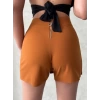 Kapaklı şort etek camel s208