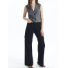 Kargo cep jeans pantolon siyah