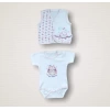 Kıvırcık Kuzu Nakışlı %100 Cotton Antibakteriyel 10lu Zıbın Takımı Hastane Çıkışı
