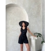 Kuşaklı şortlu tulum