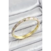 Mineli Pirinç Gold Renk Pembe Renk Motifli Kadın Kelepçe