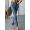 Mom fit kar yıkama bıyık detaylı jeans pantolon d2006