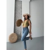 Mom fit kar yıkama bıyık detaylı jeans pantolon d2006