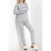 Nakışlı Fitilli Pijama Takımı Gri - 19217.1048.