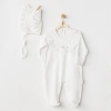 Nessiworld   AC24504 Petit Love Bebek Tulum Takım Ekru