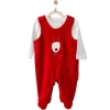 Nessiworld  Andywawa AC25339 Happy Newyear Kadife Bebek Tulum Takım Red