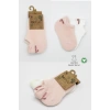 Nessiworld  Bistyle 2Li Sneakers Smile Penye Çorap BS20106 Pembe Ekru