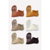 Nessiworld Bistyle 6Lı Sneakers Kaymaz Penye Çorap BS20102 Toprak