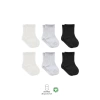 Nessiworld  Bistyle Basic Penye Soket Çorap 6Lı BS10101B Ekru Gri Siyah