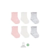 Nessiworld  Bistyle Basic Penye Soket Çorap 6Lı BS10101B Pembe Ekru Gri