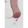 Nessiworld Bistyle Big Heart Penye Soket Çorap 2Li BS10117 Pudra