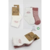 Nessiworld Bistyle Big Heart Penye Soket Çorap 2Li BS10117 Pudra