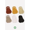 Nessiworld  Bistyle Mix Babet Çorap 6Lı BS30101M Toprak
