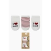 Nessiworld Bistyle Mom Dad 3Lü Penye Soket Çorap 10123 Ekru