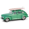 Nessiworld  Greenlight 1/64 The Hobby Shop Series 16 - 1946 Ford Fordor Super Deluxe Green Metallic with White Interior and Roof Rack with Surfboards