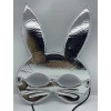 Nessiworld  Gümüş Renk Kumaş Malzemeden İmal Tavşan Maskesi 25X17 cm