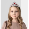 Nessiworld  Kalp Taşlı Kırmızı Renk Karlar Ülkesi Elsa Anna Frozen Tacı