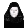 Nessiworld Siyah Kapüşonlu 120 cm Pelerin ve Beyaz Boyanabilir Tam Yüz Maske
