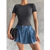 Önü taşlı antrasit bluz s3512
