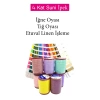 Oyalı 4 Kat Suni İpek İplik İğne Oyası Boncuk İpi Tığ Oyası No:69