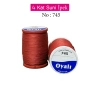 Oyalı 4 Kat Suni İpek İplik İğne Oyası Boncuk İpi Tığ Oyası No:745