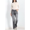 Paça Yırtmaçlı Straight Jean Füme - 20633.1590.