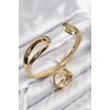 Pirinç Ayrık Model Gold Renk Bileklik Yüzük Set