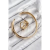Pirinç Ayrık Model Gold Renk Bileklik Yüzük Set