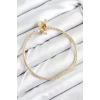 Pirinç Charm Zirkon Taşlı Taç Model Gold Renk Kadın Bileklik