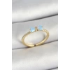 Pirinç Fiyonk Figürlü Zirkon Taşlı Gold Renk Ayarlanabilir Kadın Yüzük