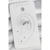 Pirinç Gümüş Renk Bal Peteği Model Zirkon Taşlı Kadın Kıkırdak Küpe