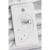 Pirinç Gümüş Renk Kare Zirkon Taşlı Kadın Kıkırdak Model Küpe