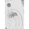 Pirinç Gümüş Renk Zirkon Taşlı Yaprak Model Kıkırdak Kadın Küpe
