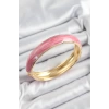 Pirinç Pembe Mineli Mermer Desen Model Gold Renk Kadın Kelepçe