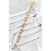 Pirinç Pembe Zirkon Taşlı Yonca Model Gold Renk VIP Seri Kadın Bileklik