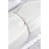 Pirinç Zirkon Taşlı Kutup Yıldızı Model Ezme Zincir Gümüş Renk Kadın Bileklik