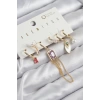 Pirinç Zirkon Taşlı Sallantılı Ve İncili Gold Renk 6lı Küpe Set
