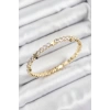 Pirinç Zirkon Taşlı Yıldız Model Gold Renk Yaylı Kadın Bileklik
