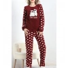 Polatlı alt üst pontiyeli pijama takımı bordo