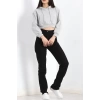 Şardonlu Oversize Crop Sweat Gri1 - 21391.200.