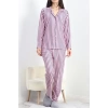 Süet Pijama Takımı Pembeçizgili - 40003.1049.