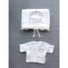Taçlı Prensesim Nakışlı %100 Cotton Antibakteriyel 10lu Zıbın Takımı Hastane Çıkışı