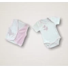 Uçan Kelebekler Nakışlı %100 Cotton Antibakteriyel 10lu Zıbın Takımı Hastane Çıkışı