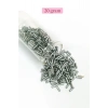 Uzun Boru Kesme Boncuk Çap 2mm Uzunluk 10 mm - 20 Gram - Desenli Gümüş - BNC244