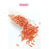 Uzun Boru Kesme Boncuk Çap 2mm Uzunluk 10 mm - 60 Gram - Turuncu Beyaz - BNC294
